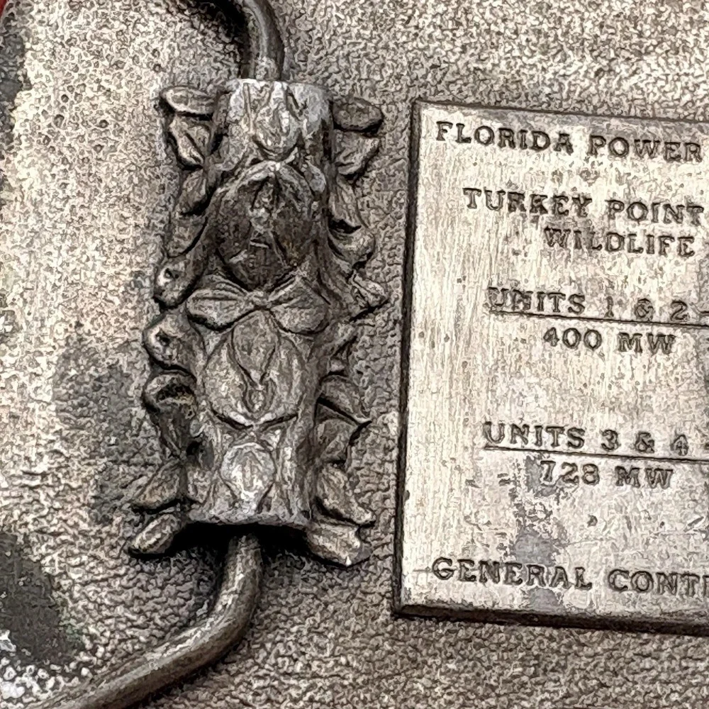 Turkey Point Plant Belt Buckle Florida Power & Light Company 1985 Pewter READ